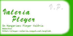 valeria pleyer business card