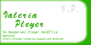 valeria pleyer business card